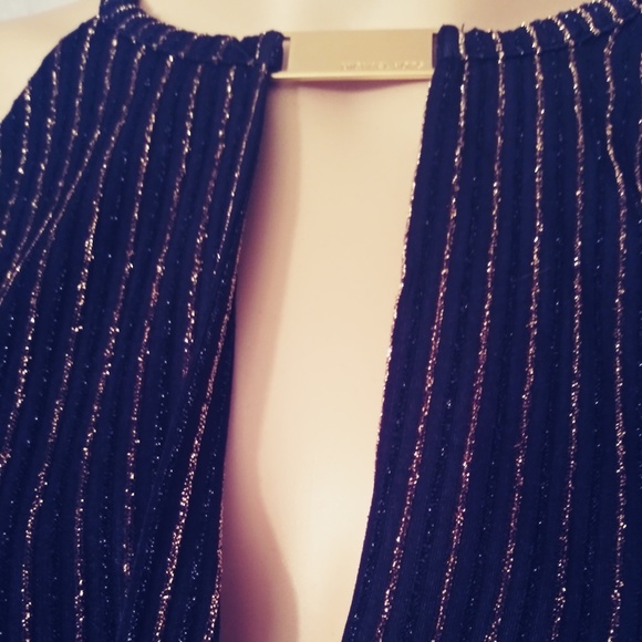 Michael Kors Size Medium Gold Combo Blouse NWT - Picture 5 of 7